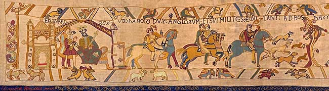 First Scene Of The Bayeux Tapestry 1066