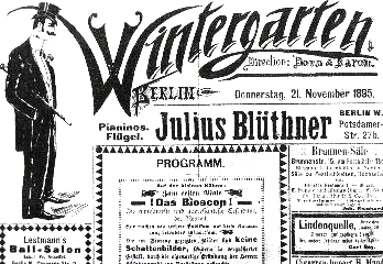 Poster Showing Skladanowsky's November 1895 Presentations At The Wintergarten Theatre Berlin