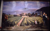 One Section Of The Panorama of John Bunyan's Pilgrim's Progress Entitled "They Arrive at the Delectable Mountains" Scene  1