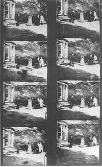 Image Of Eight Extant Frames By Le Prince Used To Recreate The 'Roundhay Garden Scene' 1888