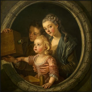 Charles Van Loo's Painting "The Magic Lantern' 1764